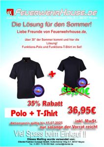 Polo-Shirt Fire-Tec 1/2 Arm + Funktions-T-Shirt 1/2 Arm